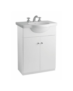Mueble Vanitory Venecia Blanco 64cm 3 Agujero (LAVATORIO INCLUIDO)