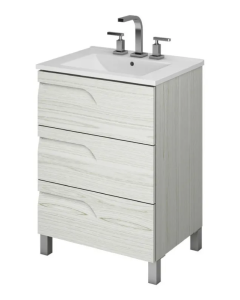 Mueble Vanitory Rivo Rovere Blanco 60cm (SIN MESADA)