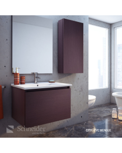 Mueble Vanitory Colgante City Wengue 80cm (SIN MESADA)