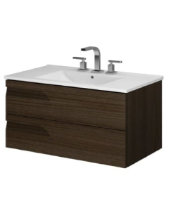 Mueble Vanitory Colgante Rivo Wengue 80cm (SIN MESADA)