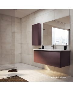 Mueble Vanitory Colgante City Wengue 120cm (SIN MESADA)