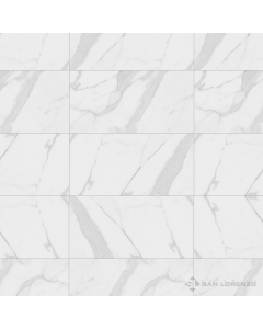 Porcelanato 28x57.7 Calacata Bianco Pulido Rect 1ra