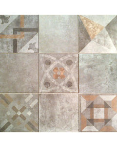 Cerámica 45.3x45.3 Patio Mix Gris 1ra