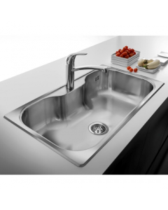 Pileta para Cocina Simple Luxor SI85 AD con Orificio para Dosificador 85.5x48.2x21