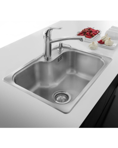 Pileta para Cocina Simple Luxor Mini SI55A AD con Orificio para Dosificador 55x41.5x20