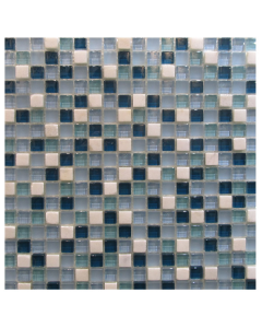 Malla 30x30 Alessia 111 Aqua con Piedras