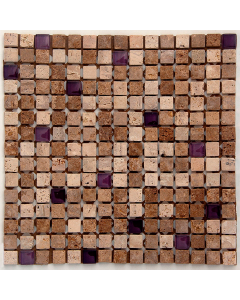 Malla 30x30 Travertino Mix Obispo Violeta