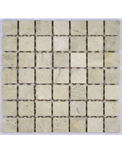 Malla Travertino Chiaro 4x4 Anticato 29x29