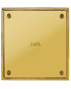 Tapa Desagüe para Piso 15x15 Bronce Pulido Latón