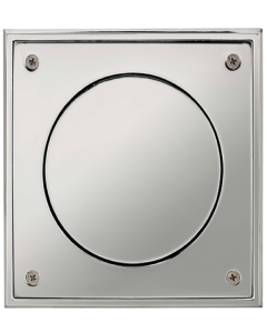 Tapa Desagüe para Piso 15x15 Sube y Baja Cromado