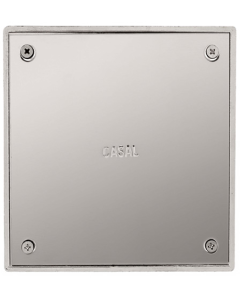 Tapa Desagüe Ciega para Piso 15x15 Acero inoxidable Latón