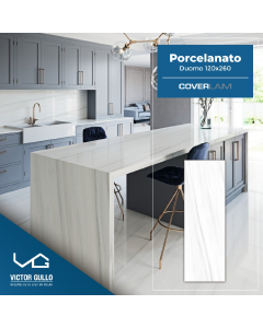 Porcelanato Coverlam 120x260 Duomo Natural Lamina 5.6mm