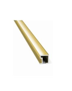 Perfil U Recto Listello Cuadrado Oro Brillante 9mm