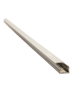 Perfil Lumiere Listello Led Simple Cromo Mate 12.7x16mm