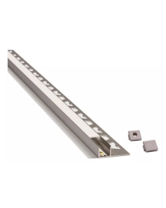 Guardacanto Lumiere Led Quadra Simple Cromo Mate 10mm