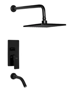 Grifería Peirano Monocomando para Ducha de Embutir Soria Black