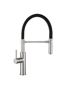 Grifería Peirano Monocomando para Mesada de Cocina Nickel Hoop