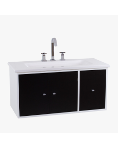 Mueble Gulliart Vanitory Colgante Patagonia VCL (CON MESADA) 1 Agujero 86cm (Wengue Total)