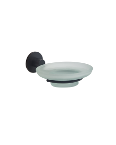 Jabonera Vidrio Basic Negro Ottone