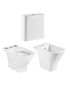 CONJUNTO Inodoro Largo The Gap + Deposito Apoyar 3/6 lts The Gap  + Bidet 1 Agujero The Gap 