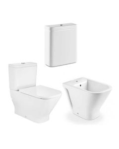 CONJUNTO Inodoro The Gap Largo Rimless + Deposito de Apoyo The Gap Rimless + Bidet The Gap 1 Agujero