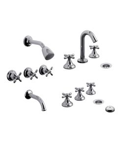 COMBO Grifería para Ducha 103/B2P Newport Plus + Grifería para Lavatorio 207/B2P Newport Plus + Griferia para Bidet 295/B2P Newport Plus