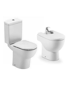 CONJUNTO: Inodoro Largo Meridian + Depósito de Apoyar Meridian + Bidet 3 Agujeros Meridian