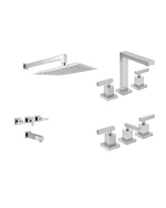 COMBO Grifería Peirano para Bidet Castilla + Grifería Peirano para Lavatorio Castilla + Grifería Peirano para Ducha Castilla